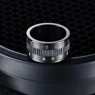 Titanium Steel Camera Lens Ring Black 12mm