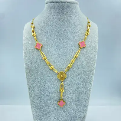 Four-Leaf Flower Bracelet Set Gold Turquoise Daily Wear Jewelry thumbnail 15