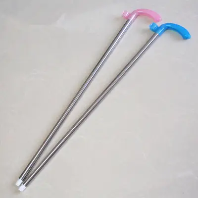 Stainless Steel Dustpan Poles Pink Blue 19mm