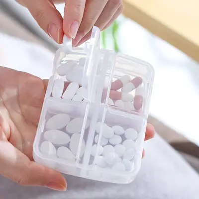 Stylish Transparent Medicine Box for Daily Use