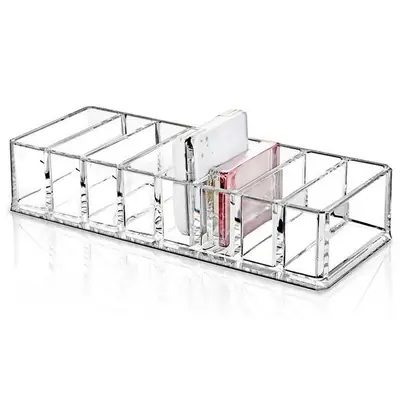 Acrylic Makeup Storage Box Transparent 6-Compartment
