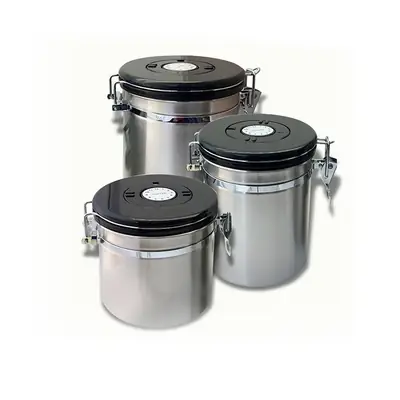 Stainless Steel Coffee Cans with Secure Lid