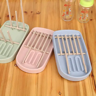 Wheat Straw Bottle Drain Rack Modern Minimalist Design