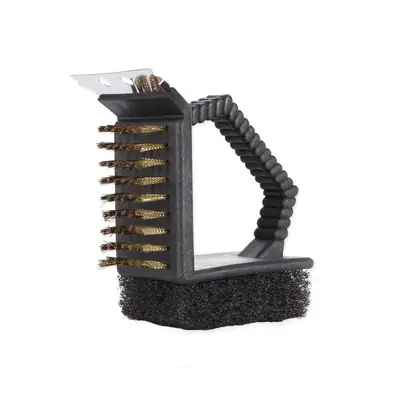 Multi-Functional BBQ Cleaning Brush with Copper Bristles