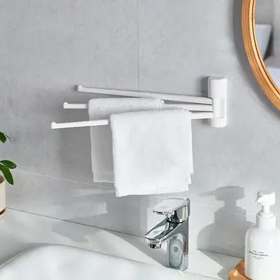 Modern Wall Mounting Towel Rack No Drill Rotating