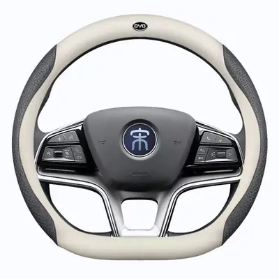 BYD Song Steering Wheel Cover White Black Ultra Thin Non Slip thumbnail 5