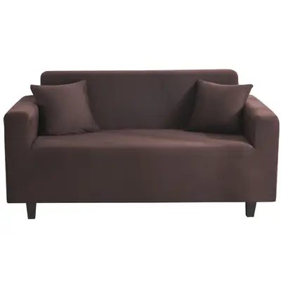 Brown Elastic Sofa Cover Non-Slip All-Inclusive