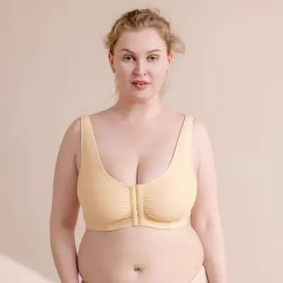 Plus Size Cotton Bra with Thick Straps for Daily Wear