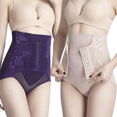 Women High Waist Shaping Pants Breathable Postpartum Belly Lift
