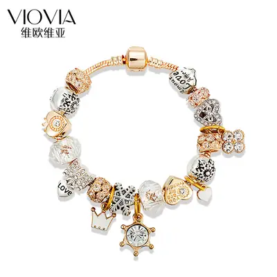 Crystal Beaded Bracelet Gold Silver Pakistani Women