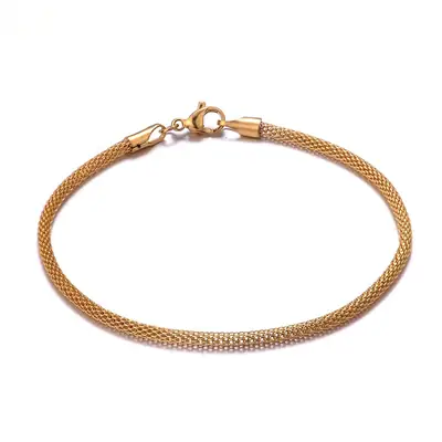 Rose Gold Mesh Bracelet for Women Daily Wear