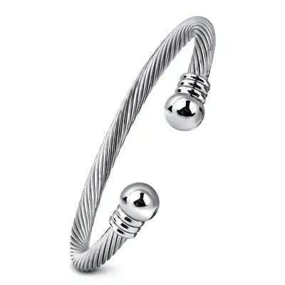 5mm Stainless Steel Cable Ball Bracelet Adjustable