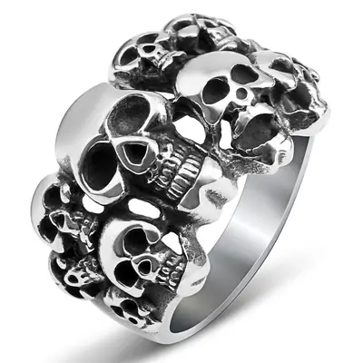 Titanium Skull Ring for Men, Durable & Lightweight