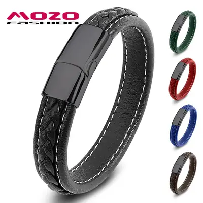 Premium Leather Magnetic Bracelet for Men