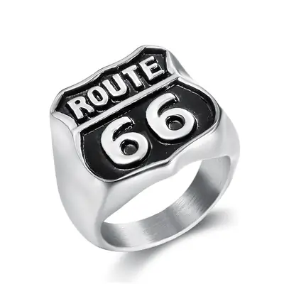 Route 66 Titanium Steel Ring for Men