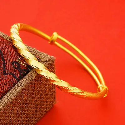 Gold Plated Push-Pull Bracelet for Women