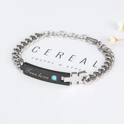 True Love Titanium Steel Bracelet for Couples