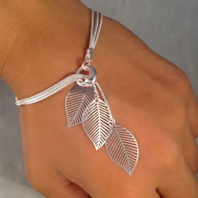 Leaf Design Gold Bracelet for Women