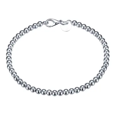 Silver Plated Hollow Bead Bracelet for Women