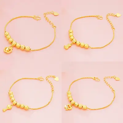 Gold Plated Snake Bone Bracelet Set for Women