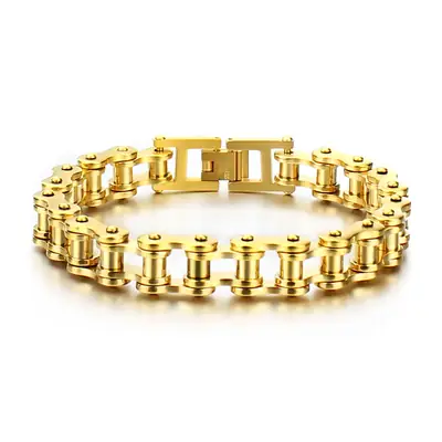 Inter-Gold Motorcycle Chain Bracelet for Men