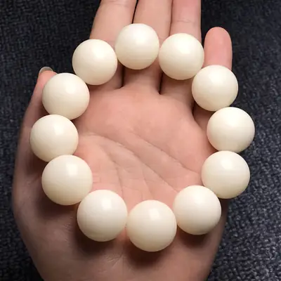 White Bodhi Root Bracelet for Daily Wear & Spiritual Peace