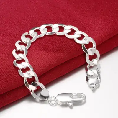Silver Chain Bracelet for Men - Durable & Stylish