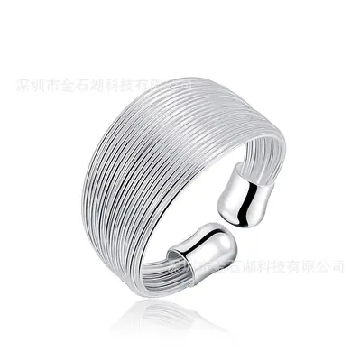 Premium Silver Multi-Line Ring for Daily Wear
