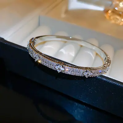 Rose Gold Zircon Bracelets Set for Women thumbnail 101