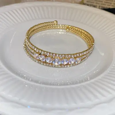 Rose Gold Zircon Bracelets Set for Women thumbnail 105