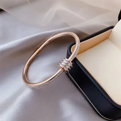Rose Gold Zircon Bracelets Set for Women thumbnail 21