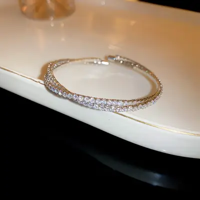 Rose Gold Zircon Bracelets Set for Women thumbnail 30