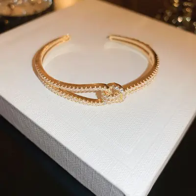 Rose Gold Zircon Bracelets Set for Women thumbnail 41