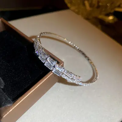 Rose Gold Zircon Bracelets Set for Women thumbnail 71
