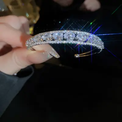 Rose Gold Zircon Bracelets Set for Women thumbnail 73