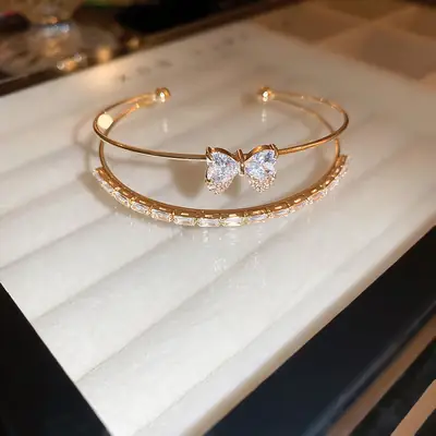 Rose Gold Zircon Bracelets Set for Women thumbnail 74