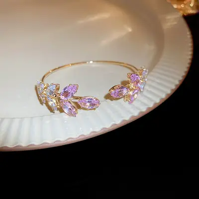Rose Gold Zircon Bracelets Set for Women thumbnail 87