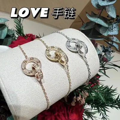 LOVE Handchain Set with Sparkling Stones