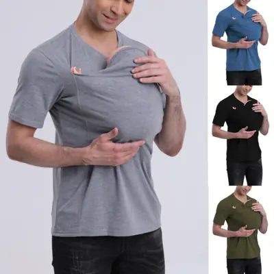 Men Kangaroo Neck T-Shirt Multi Color Comfort Wear