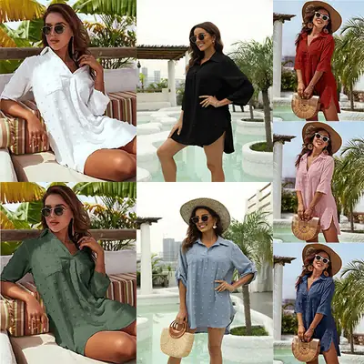 Women Chiffon Blouse Loose Fit White 2023