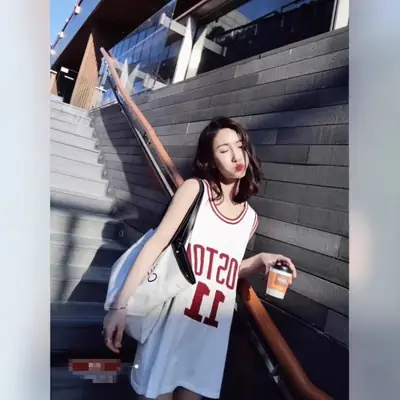 Women Sleeveless Basketball Vest White Loose Fit Summer Sports Wear