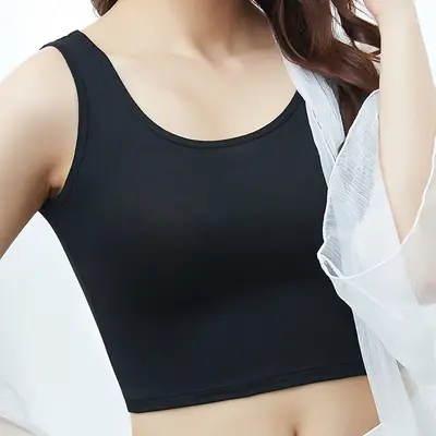 Women's Black Slim Fit Summer Camisole Top