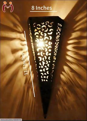 Rechargeable Wooden Wall Lamp Dark Brown Golden Glow thumbnail 6