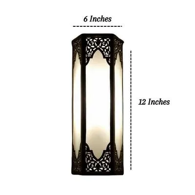 Stunning Wall Hanging Light Black Cut-Out Design 12x6x4 Inch thumbnail 2