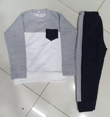 2 Pcs Boy's Polyester Plain Tracksuit thumbnail 2