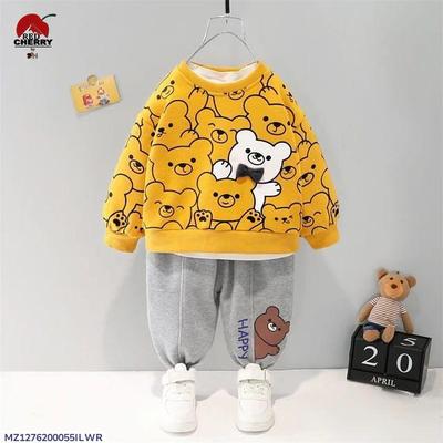 2 Pcs Boy's Fleece Printed Tracksuit thumbnail 3
