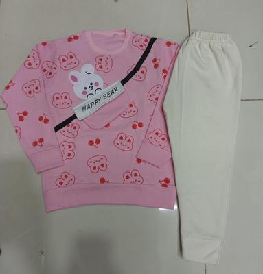 Cozy Fleece Printed Tracksuit for Boys & Girls - 2 Pcs Set thumbnail 2