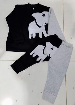 Stylish Boy's Printed Fleece Sweatshirt Tracksuit - 2 Pcs Set for Ages 1-12 Years