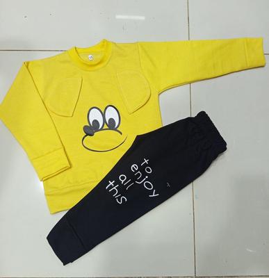 Comfortable Fleece Printed Tracksuit For Boys & Girls - 2 Pcs thumbnail 2