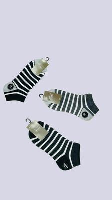 Men Striped Ankle Socks Pack of 3 Cotton Daily Wear thumbnail 2